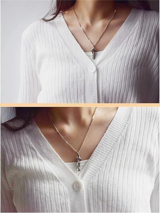 Silver and Black Hug Couple Chain Pendant π€π€