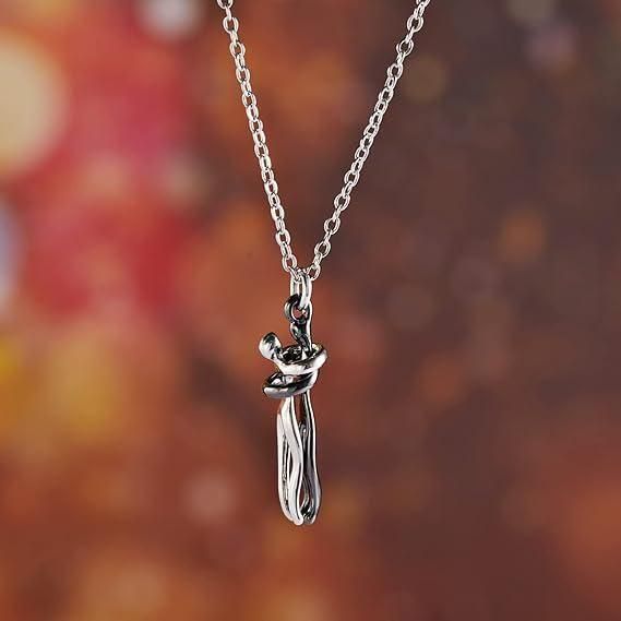 Silver and Black Hug Couple Chain Pendant π€π€